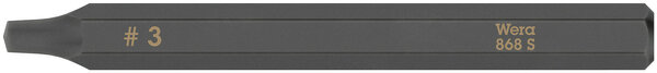 868 S Square head socket bits for impact screwdrivers, # 3 x 70 mm