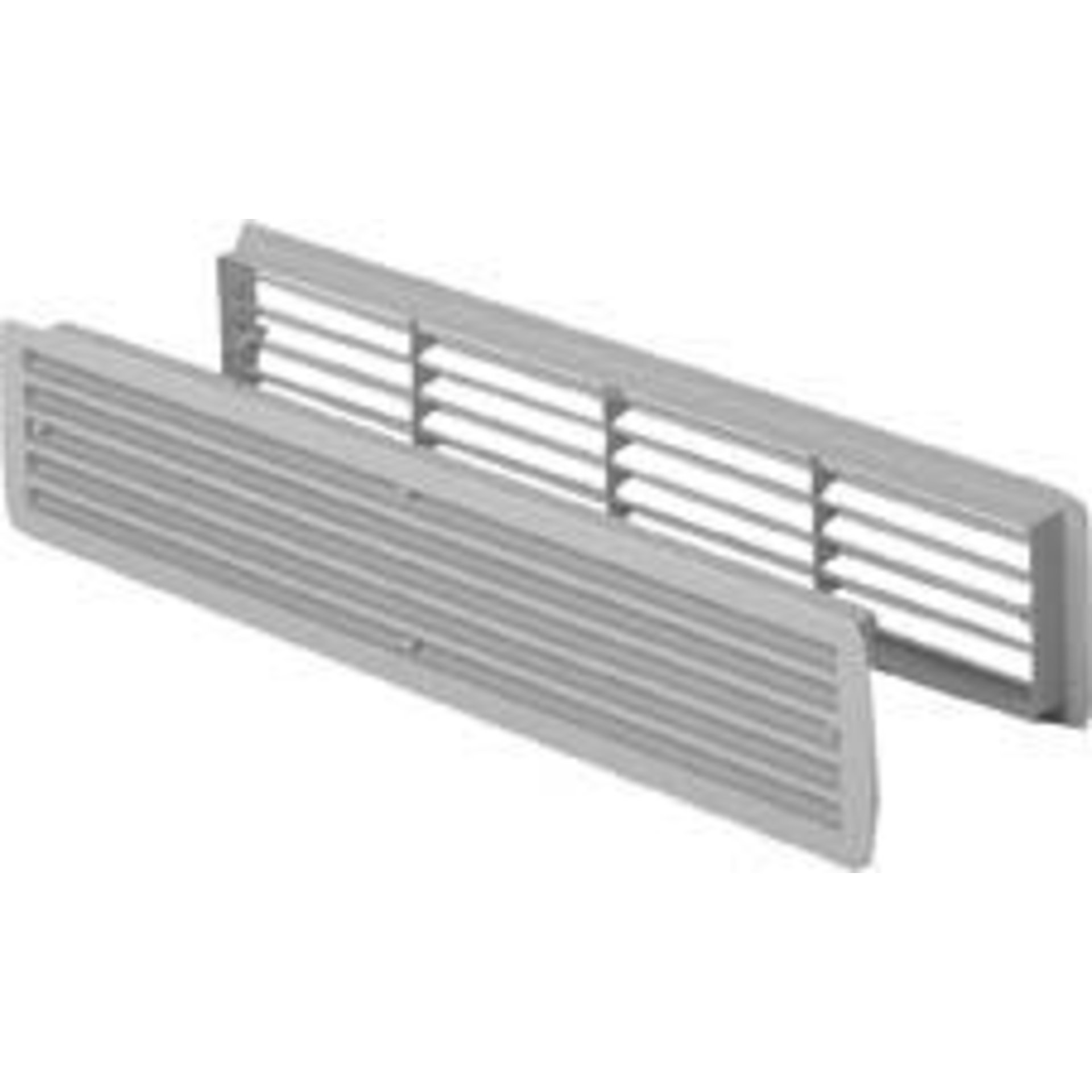 Badezimmerlüftung Kunststoff, weiß, Abm. 457x92 mm TS ab 35 mm