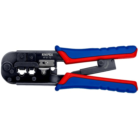 Knipex Crimpzange für Westernstecker 97 51 10 190 mm RJ11/12 RJ45