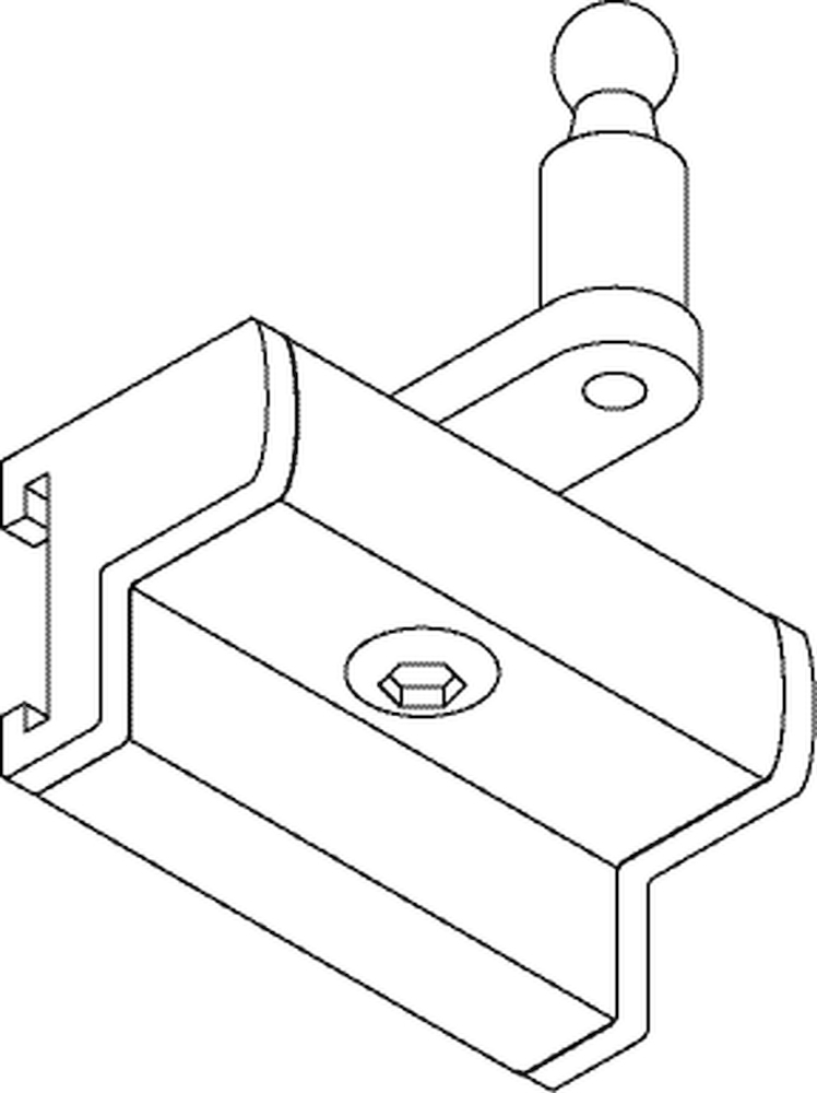 GEZE Flügelbock E 170, Standard, Aluminium