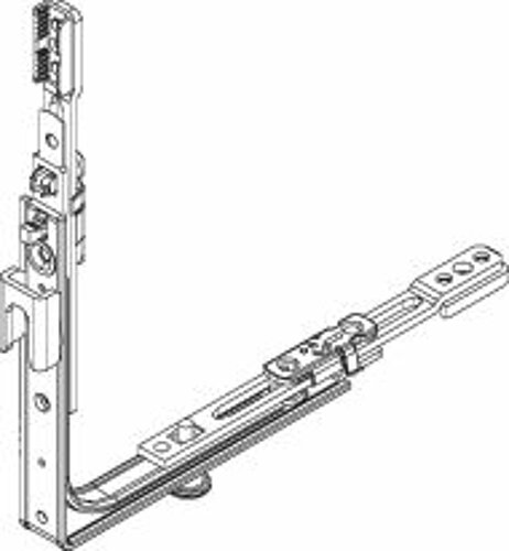 Roto Eckumlenkung Roto NT/NX Unten Griffseitig 1V-Zapfen silber