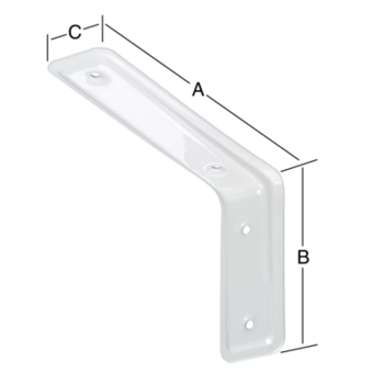 Vormann 3F-Konsole 115x80mm weiß Stahl