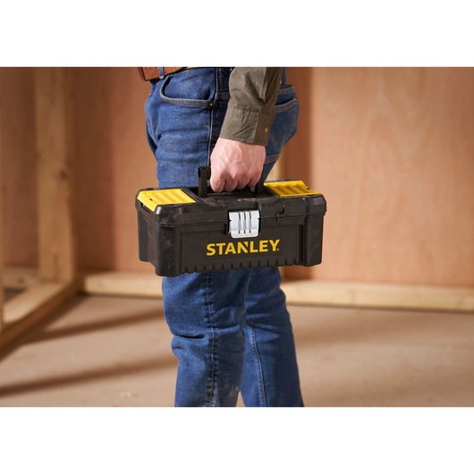 Stanley Kunststoffbox Essential STST1-75515 12,5 Zoll mit Organizern und Metallschließen