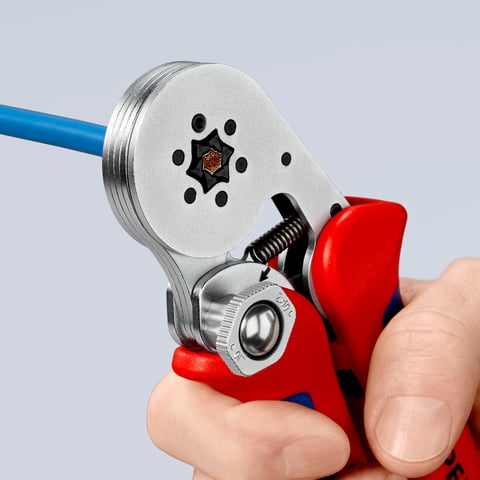 Knipex Crimp-Hebelzange 97 55 14 für Aderendhülsen 0,08-16 mm² Sechskant-Pressung