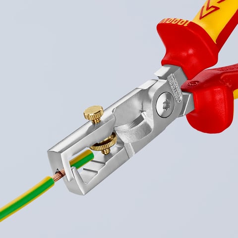 Knipex StriX® Abisolierzange mit Kabelschere 13 66 180 VDE-geprüft chromatiert