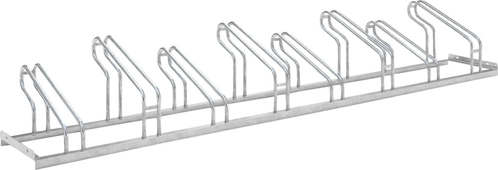 WSM Fahrrad-Bügelparker einseitig, verzinkt L 2800 mm, 8 Plätze