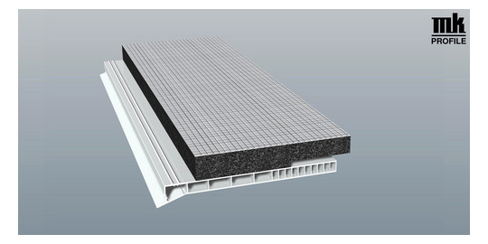 MENKE Rollladenkastendeckel D140 Flex 140mm weiß mit 20mm Flex-Isolierung 6m