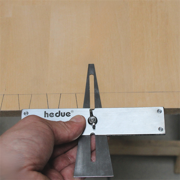 hedue Zinkenschablone S200 Edelstahl mit 1:8 Neigung