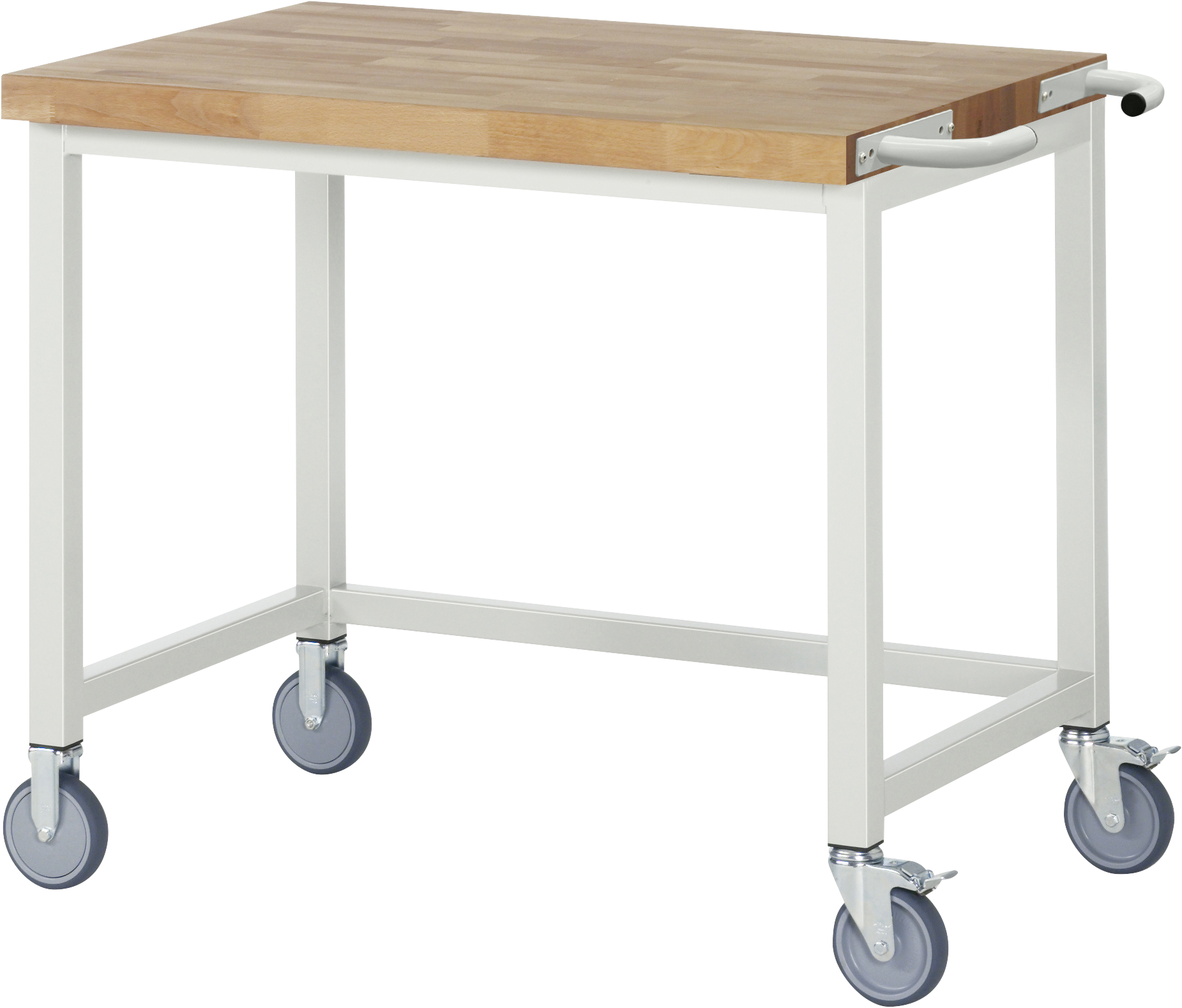 Rau Fahrbare Werkbank Modell 8000 B1000xT700xH880mm Buche Massiv lichtgrau