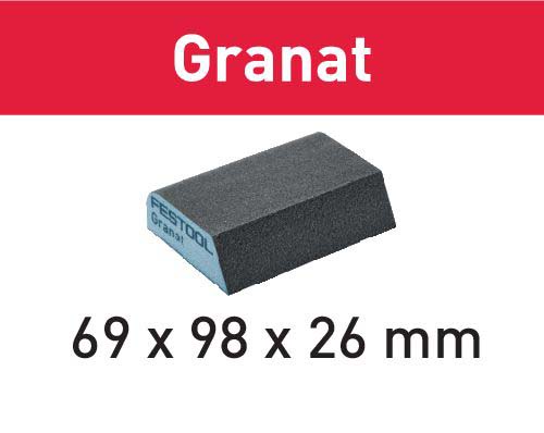 Schleifblock 69x98x26 120 CO GR/6 Granat