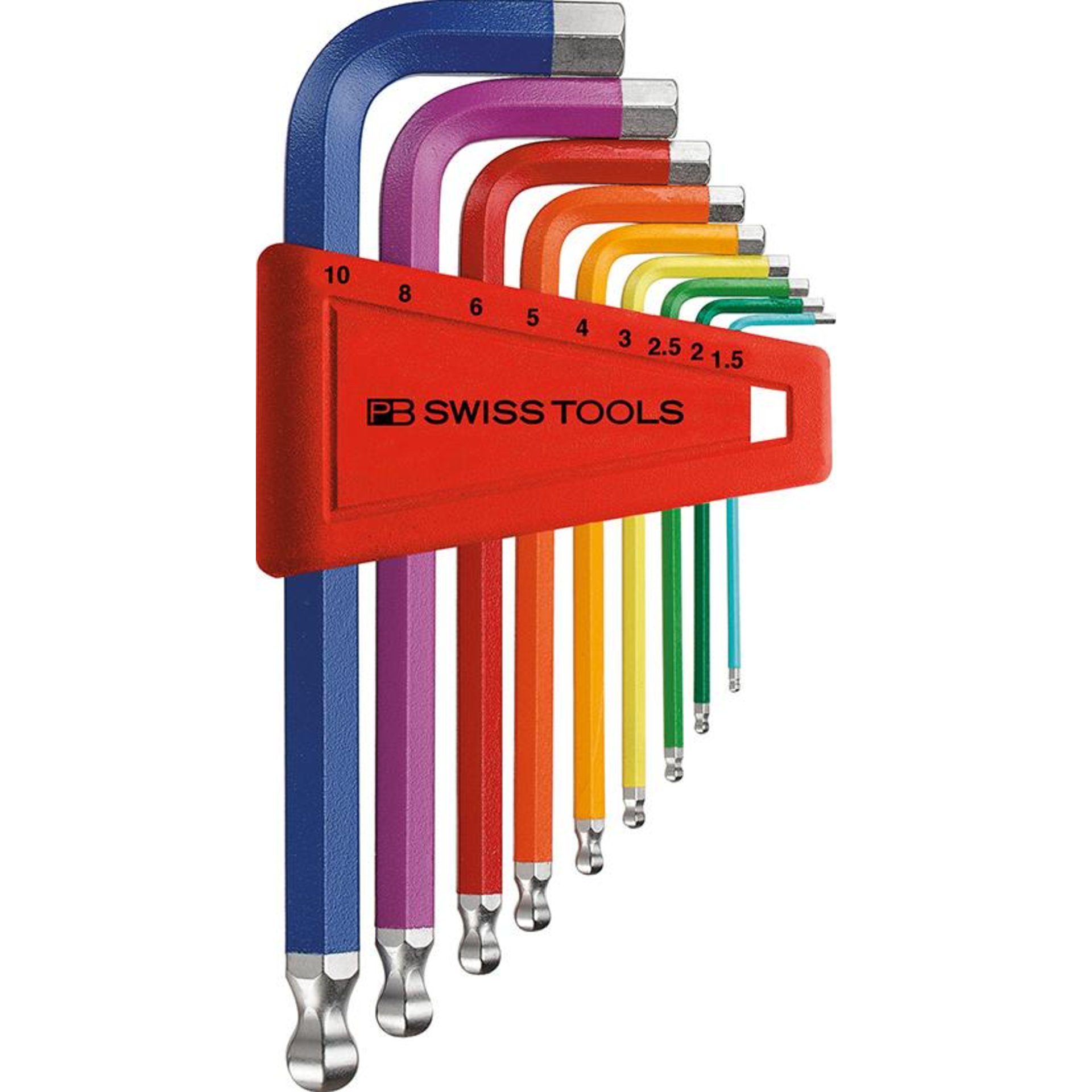 Winkelschraubendreher- Satz im Kunststoffhalter 9-teilig 1,5-10mm Rainbow Kugelk