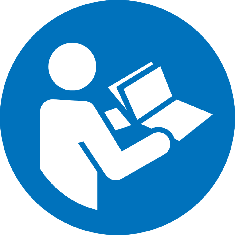 Safety pictogram Refer to instruction manual/booklet (ISO 7010)