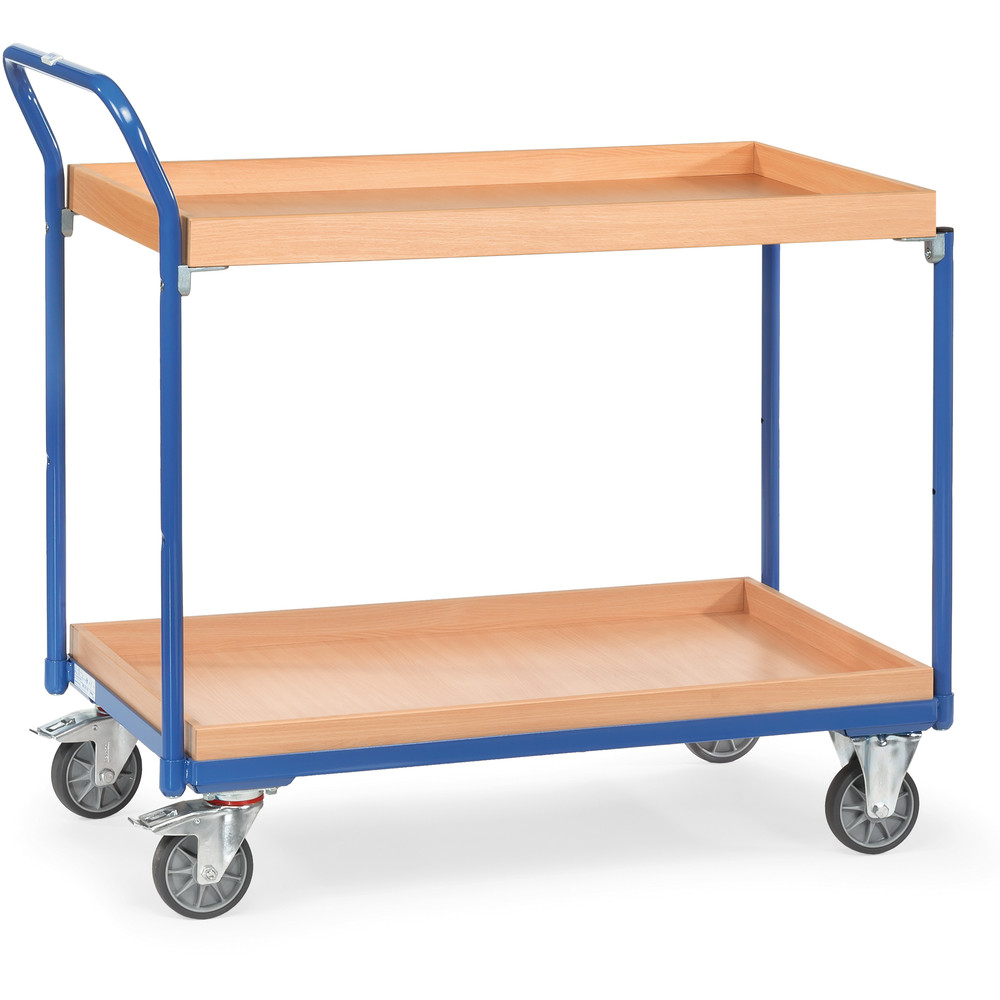 Fetra Tischwagen 3760 mit 2 Holzkästen 810x470mm 300kg