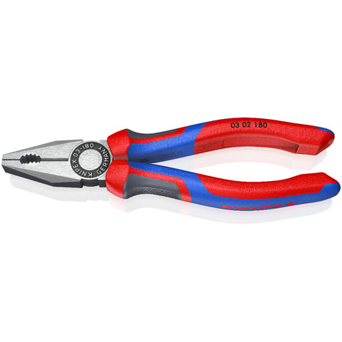 Knipex Kombizange 03 02 180 180mm schwarz atramentiert mit Comfort-Griffen