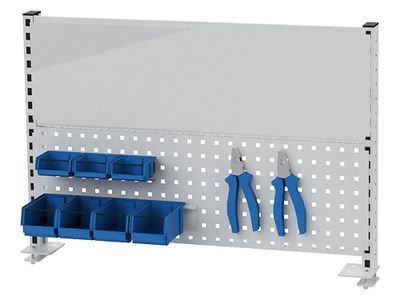 b+h Bedrunka+Hirth Multi-Wand-Aufbau 1000mm mit Lochwand, Magnetwand und Infotasche