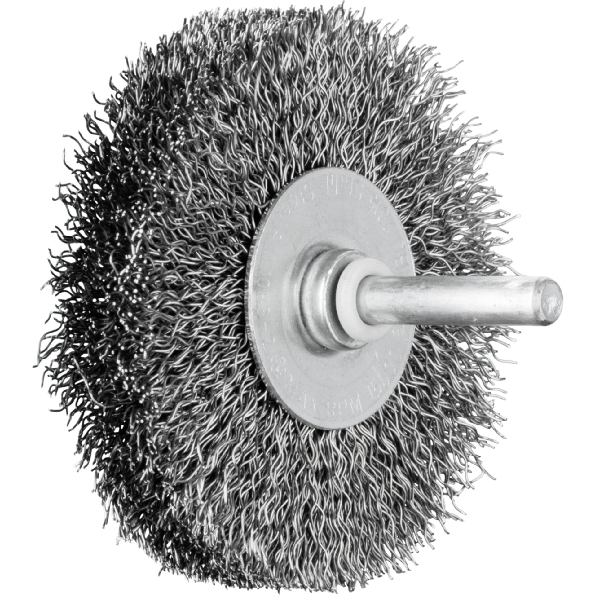 Pferd Rundbürste ungezopft RBU Ø70x15 mm Schaft-Ø6 mm Stahl-Draht-Ø0,30