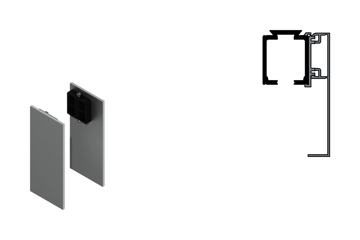 Woelm HELM Endkappen-Set Aluminium silberfarbig eloxiert 49,5 x 91,5 mm