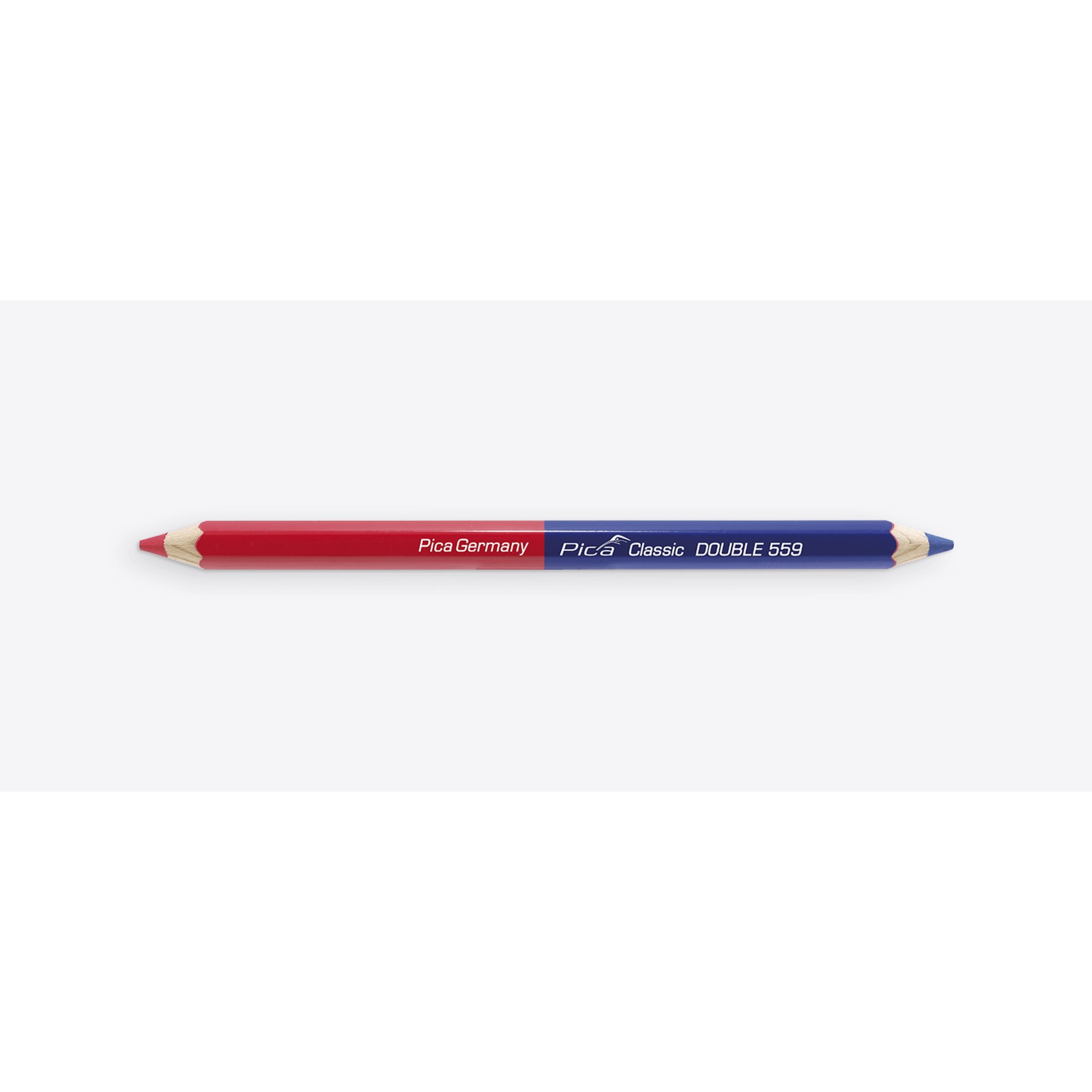 Pica Classic Double blau/rot, sechskant, 17,5cm, beidseitig gespitzt