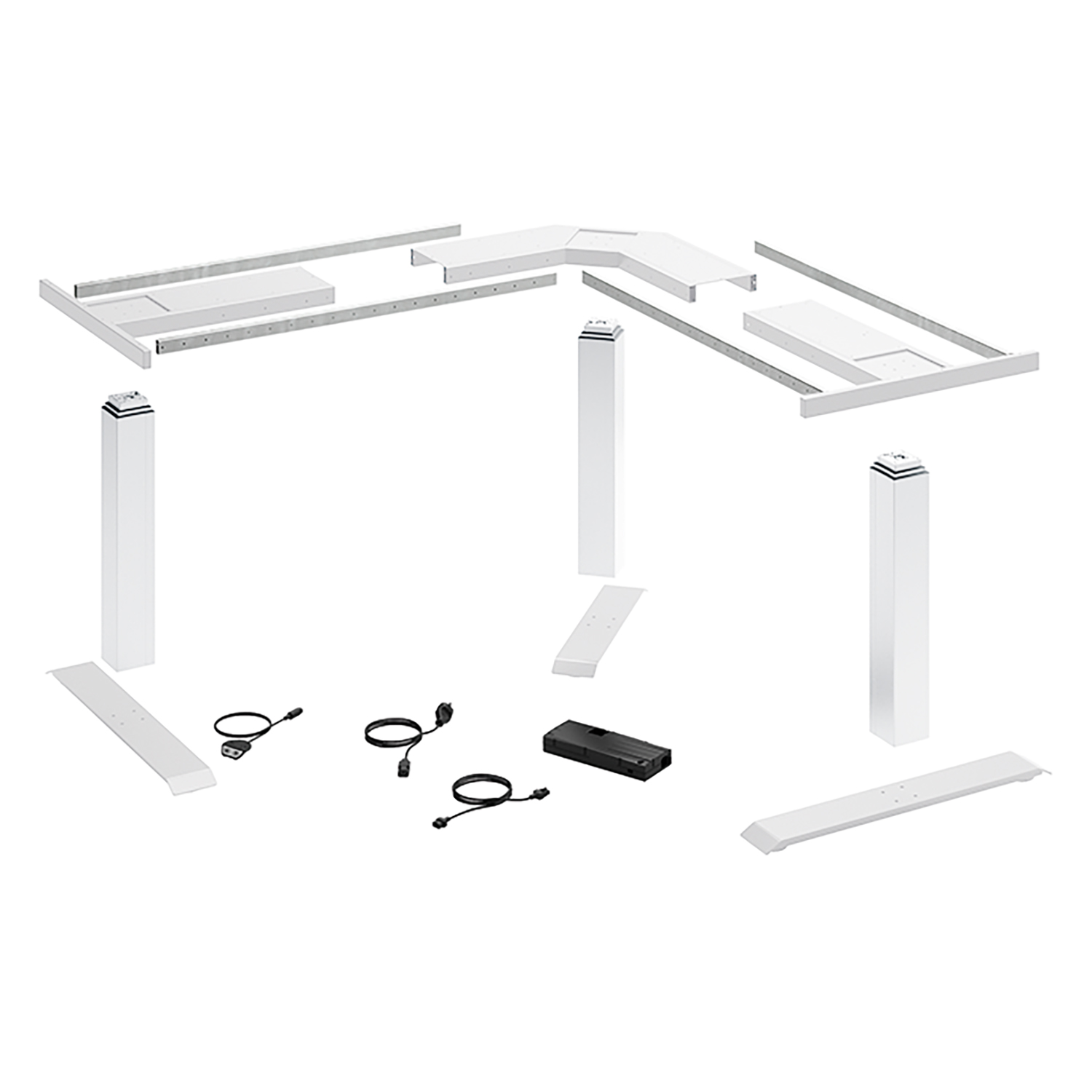 HETTICH LegaDrive Systems Tischgestell-Set 90°-Winkel, weiß