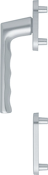 HOPPE® Fenstertürgriff-Halbgarnitur Hamburg 0700FA/66N/66NS, außen, Aluminium