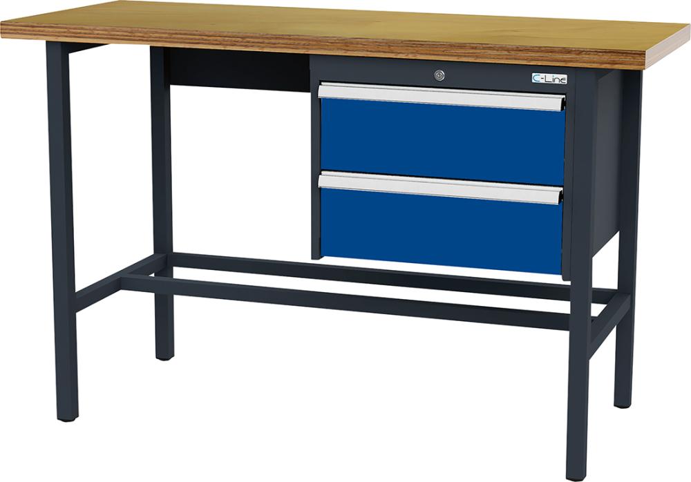 FORUM Arbeitstisch, 2 Schubladen 2x 200 mm
