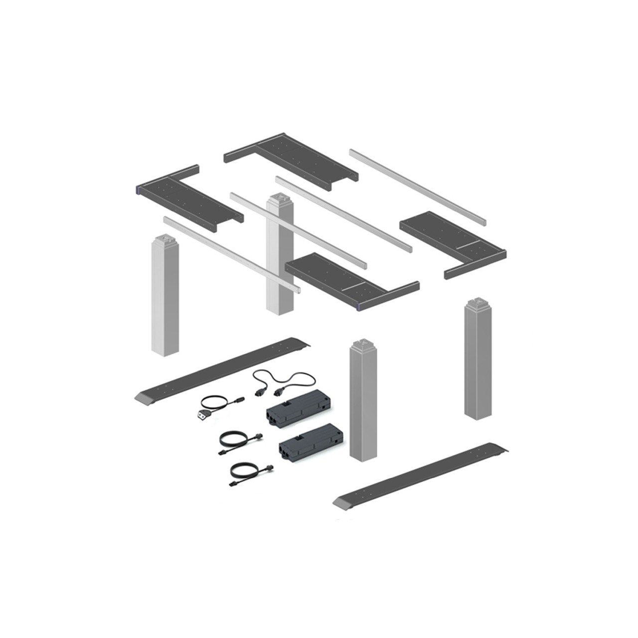 HETTICH LegaDrive Systems Tischgestell-Set Work Basic
