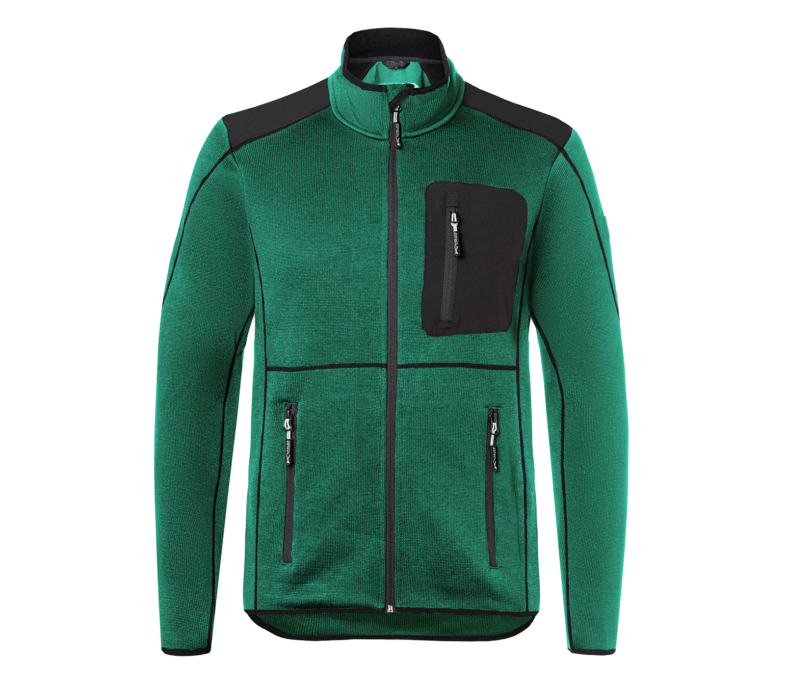 Kübler Strickjacke moosgrün/schwarz  1443 6339-6599-M