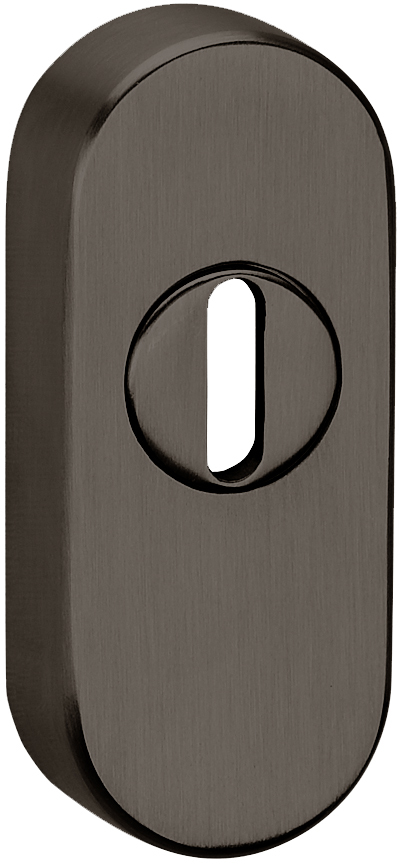 HERMAT Schieberosette 2076.KS/OVAL,oval, PZ,11,5mm, smoke black