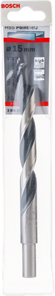 Bosch HSS Twist Drill Bit PointTeQ 15.0mm reduced shank., Spiralbohrer, HSS-Stahl, 15 mm, Metallbohrer, Bosch