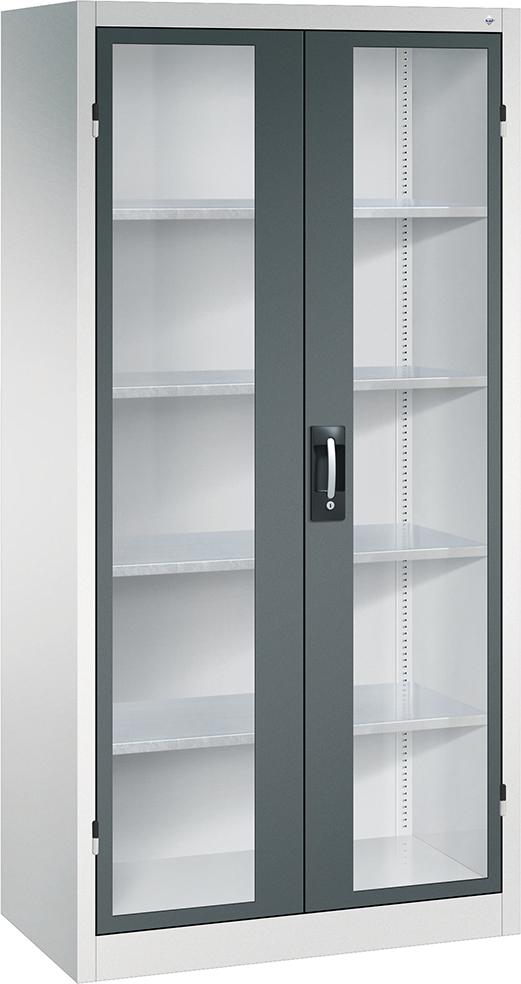 CP Werkzeug- und Materialschrank (RAL 7035/7016) mit 4 verstellbaren Einlegeböden