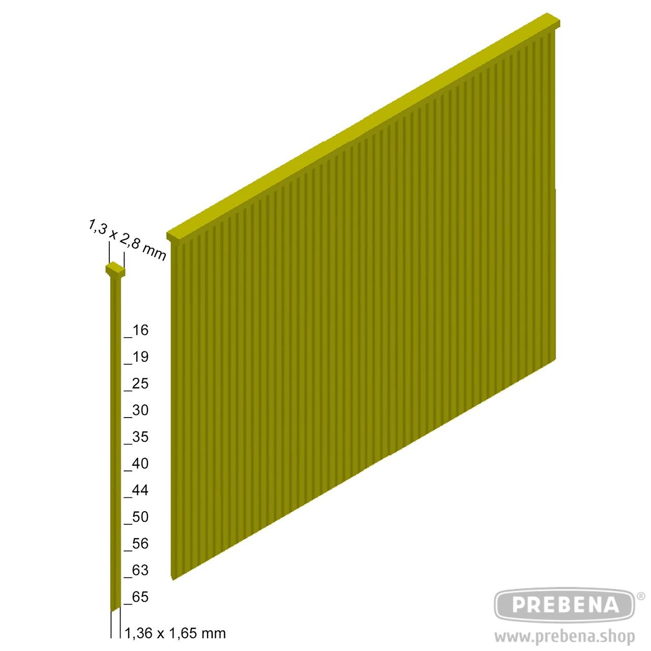 Prebena N35CNKHA Stauchkopfnägel (Brads) verzinkt geharzt 35mm