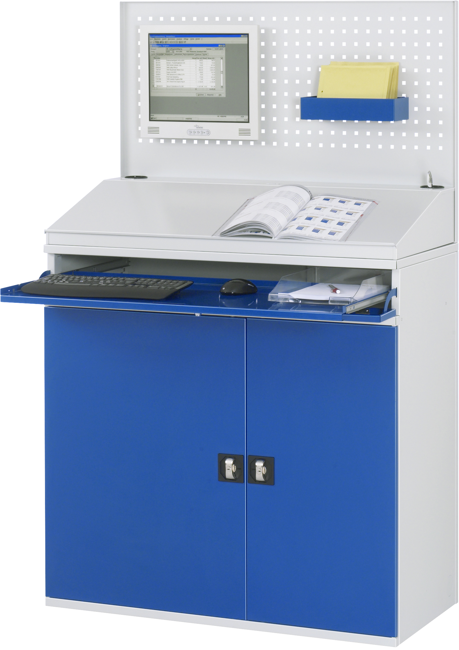 Rau Computerschrank Modell 61 stationär B1100xT520xH1770mm RAL7035/RAL5010