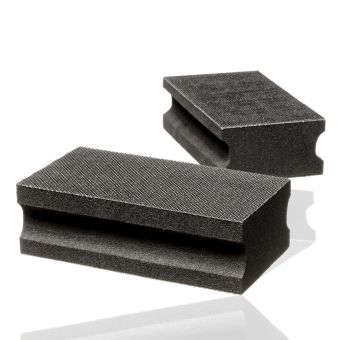 Hermes Hand Schleifklotz Klett 65x120x35mm mit Griffmulden