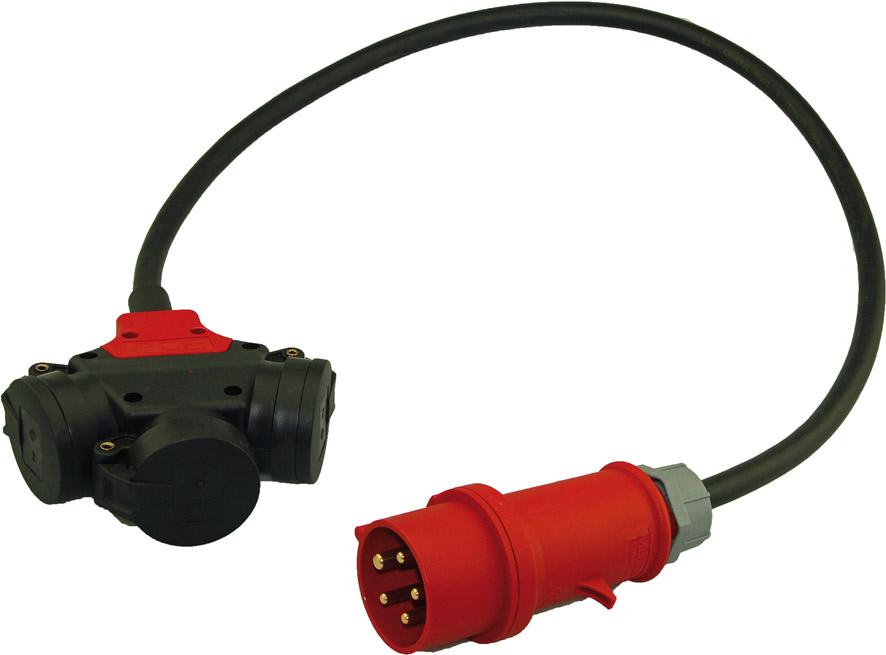 Althoff Dreifach-Verteiler IP44 1m H07RN-F5G2,5 CEE 16A