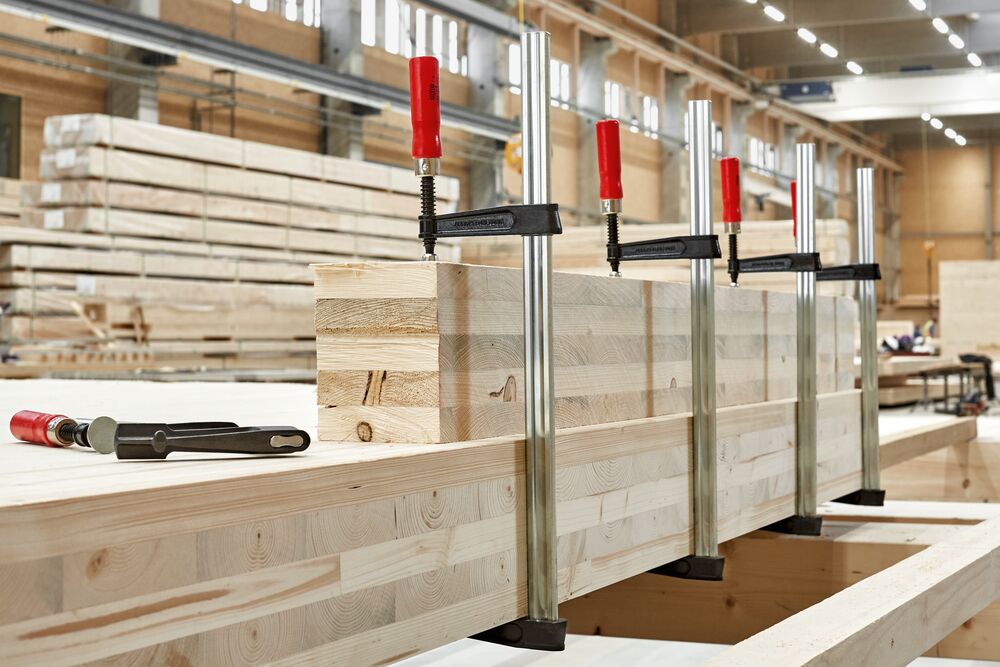 Bessey Temperguss-Schraubknecht TKPN80BE 800x120mm mit Holzgriff