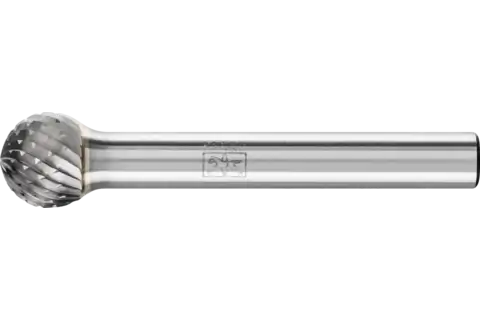Pferd HM-Frässtift Kugelform KUD Ø 6x5 mm Schaft-Ø 3 mm Z4
