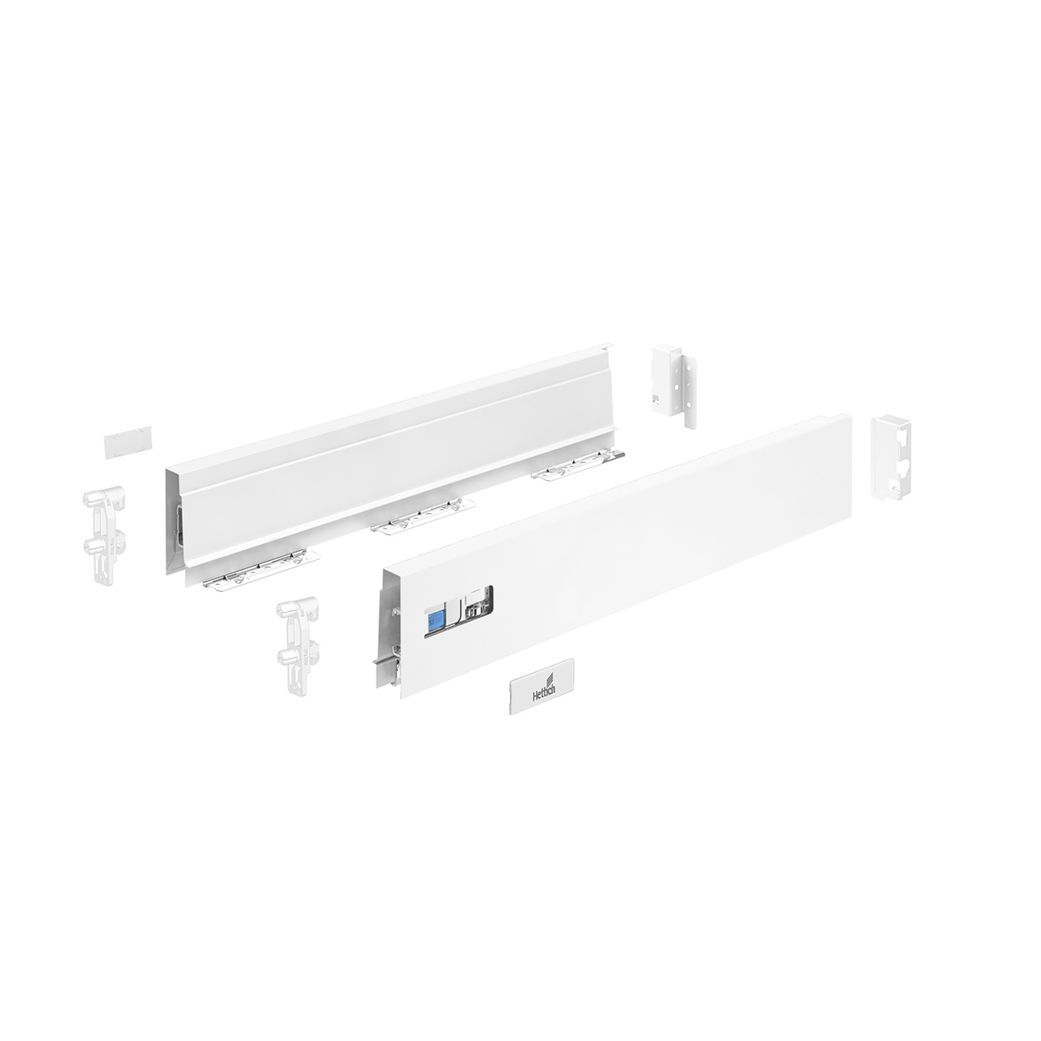 HETTICH InnoTech Atira Set Zarge, 470 x 70 mm, weiß, links und rechts