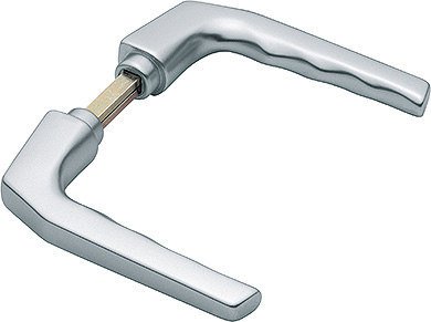 HOPPE Drückerpaar Frankfurt 117L, 8mm, TS 30-49,naturfarben eloxiert