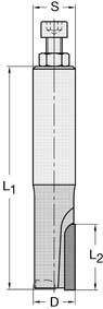 JSO DIANOVA-UNO-Schaftfräser Z1 12x25x70mm S=12x45mm,RECHTSGANG