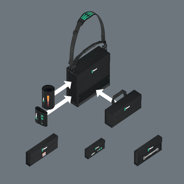 Variable thanks to the hook and loop fastener system, Adapter, Elektronik, Hardware