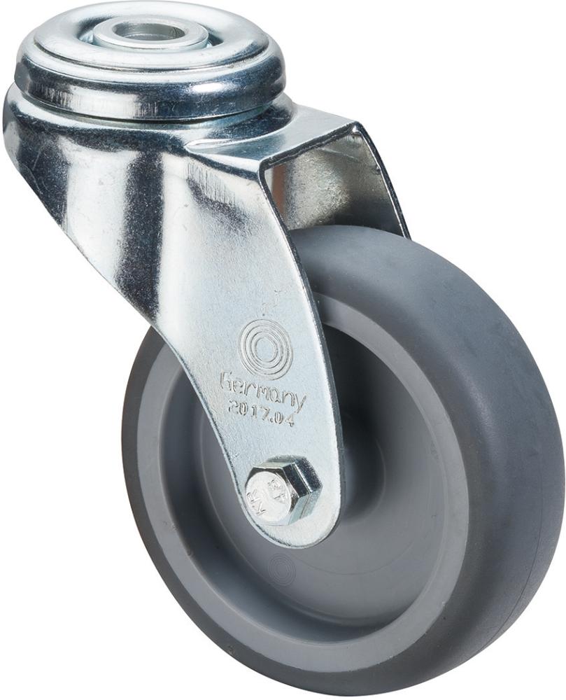 Produktbild BS Rollen Transportgeräterolle, Lenkrolle mit Rückenloch ohne Feststeller