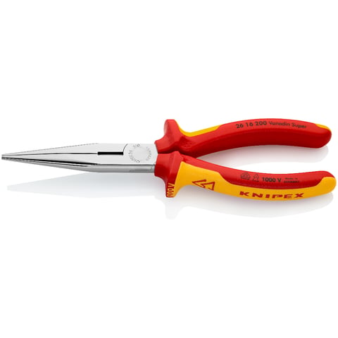 Knipex Storchschnabelzange 26 16 200 VDE gerade 200mm mit Mehrkomponenten-Griffen
