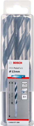 Bosch HSS PointTeQ 13mm twist drill bit pack., Spiralbohrer, HSS-Stahl, Metallbohrer, 13 mm
