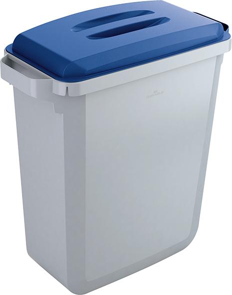 DURABLE Wertstoffsammler 60l grauinkl. Deckel, blau