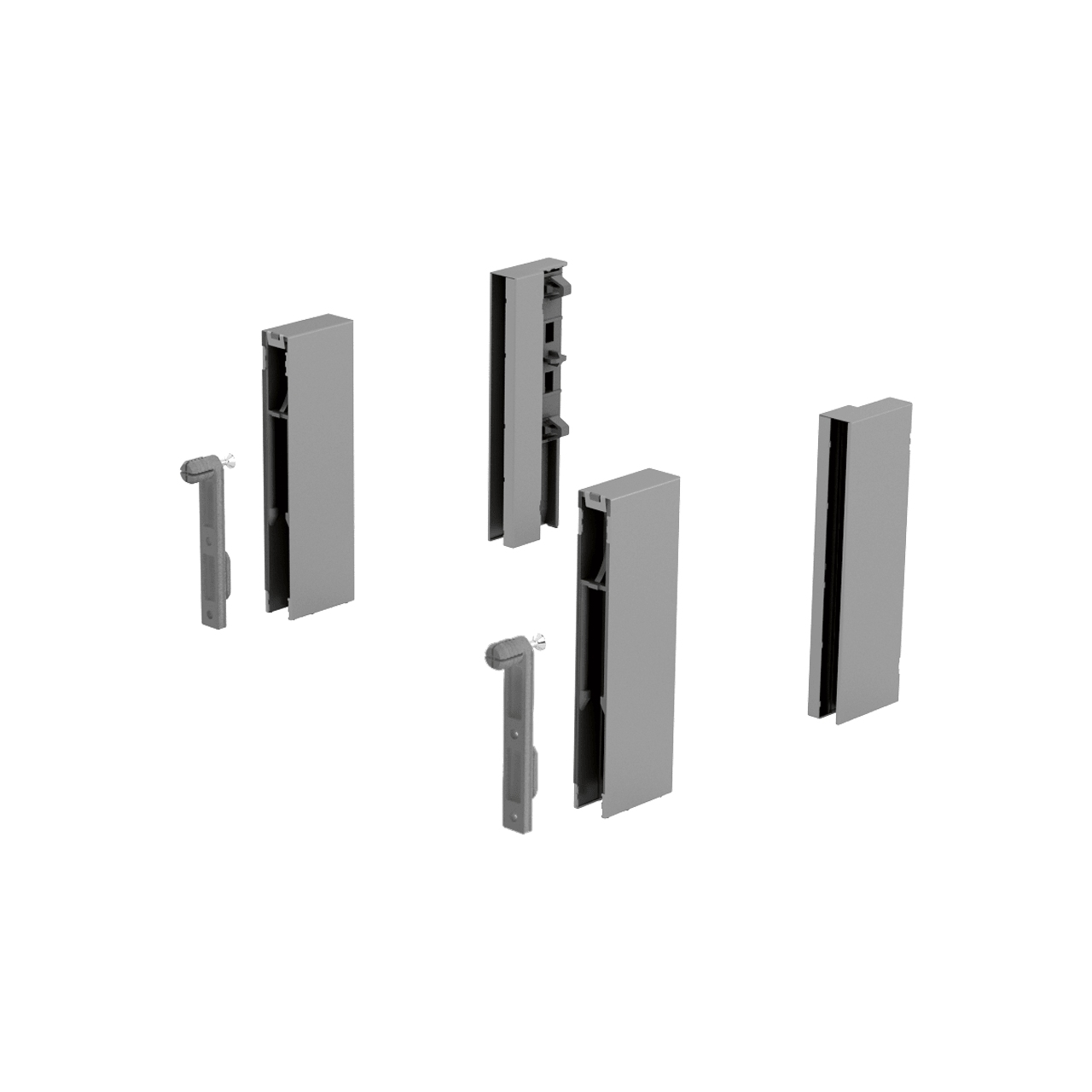HETTICH DesignSide Adapter ArciTech, 124 mm / 124 mm, silber, links und rechts