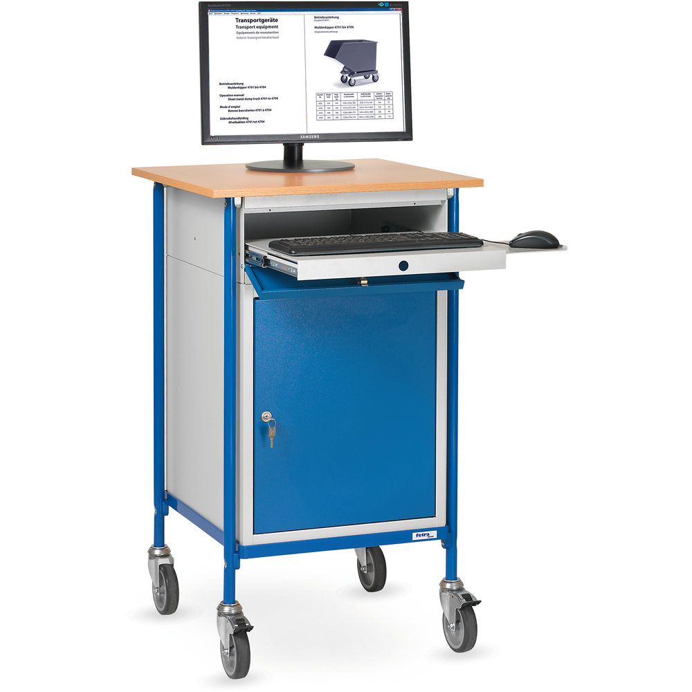 Fetra Rollpult 5839 mit Stahlschrank und Tastaturschublade