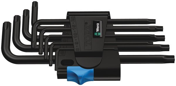 Wera 967/9 TX HF 1 Winkelschlüsselsatz mit Haltefunktion BlackLaser