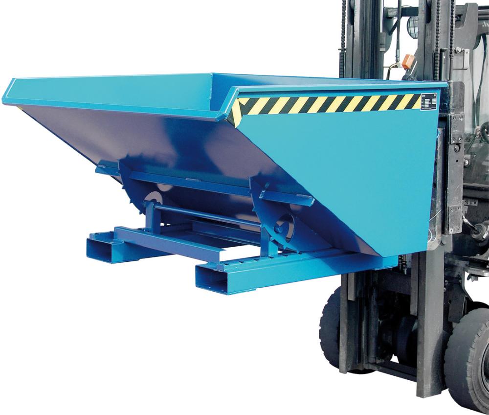 Bauer Südlohn Kippbehälter EXPO 900 l B1570xT1260xH835 mm RAL5012 Tragkraft 1000kg