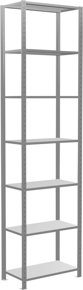 SCHULTE Lagertechnik Steckregal m.LängenriegelB750xT400xH3000 mm Grundfeld 7 Böden vzk Fachlast 150kg