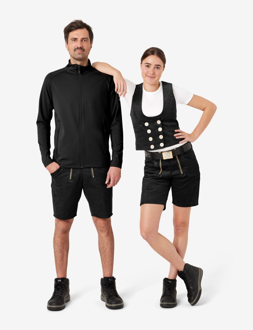 FHB HANS Zunft-Shorts Genuacord, schwarz, Gr. 52